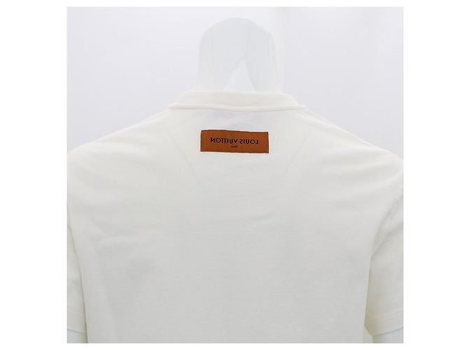 Louis Vuitton Kurzarm-T-Shirt mit gesticktem LV-Logo Weiß - Ansicht 15