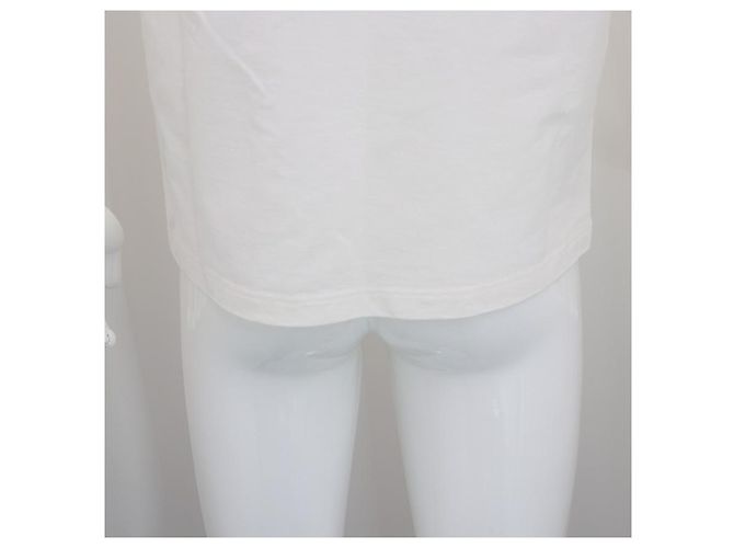 Louis Vuitton Kurzarm-T-Shirt mit gesticktem LV-Logo Weiß - Ansicht 16