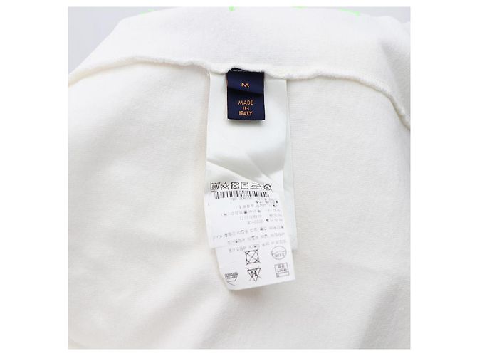 Louis Vuitton Kurzarm-T-Shirt mit gesticktem LV-Logo Weiß - Ansicht 18