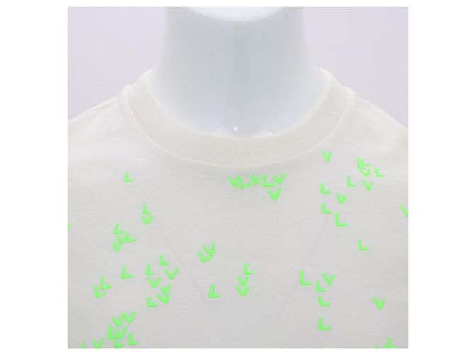 Louis Vuitton Kurzarm-T-Shirt mit gesticktem LV-Logo Weiß - Ansicht 2