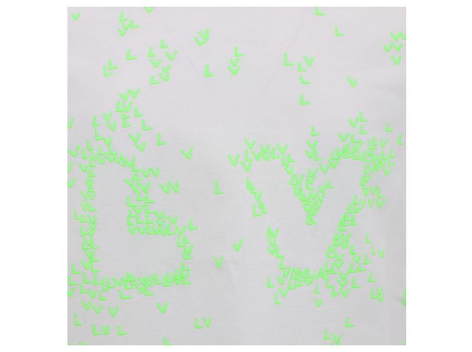 Louis Vuitton Kurzarm-T-Shirt mit gesticktem LV-Logo Weiß - Ansicht 4