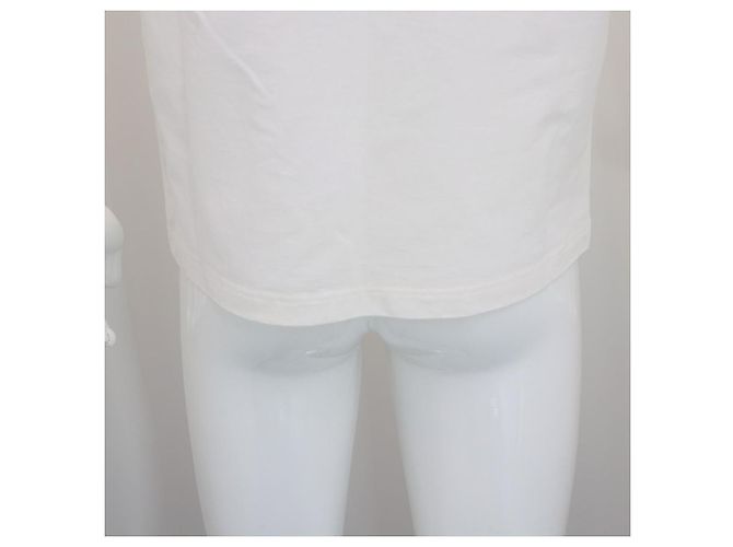 Louis Vuitton Kurzarm-T-Shirt mit gesticktem LV-Logo Weiß - Ansicht 7
