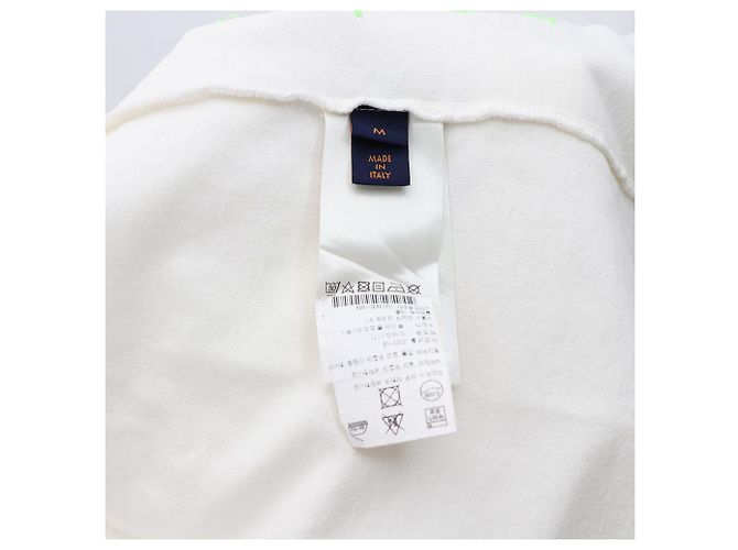 Louis Vuitton Kurzarm-T-Shirt mit gesticktem LV-Logo Weiß - Ansicht 9