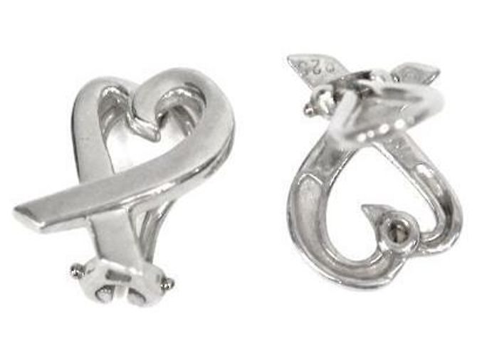 Tiffany & Co Brincos de Prata Coração Amoroso - vista 4
