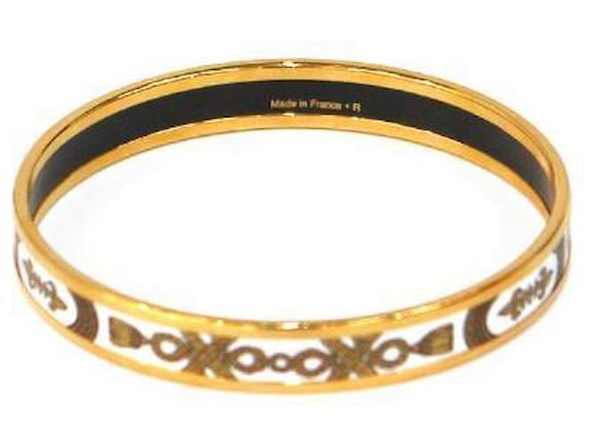 Hermès Pulsera de bangle de esmalte marfil Blanco - vista 3