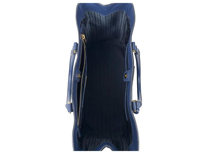 Prada Borsa Galleria blu navy - vista 7