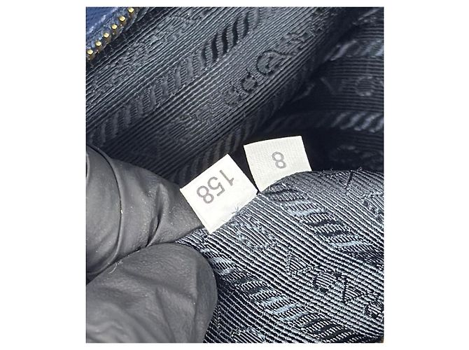 Prada Borsa Galleria blu navy - vista 9