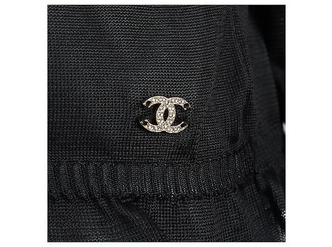 Chanel Top de Punto de Manga Larga Negro - vista 4