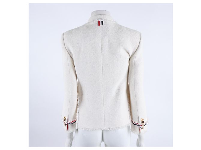Tweedjacke von Thom Browne Weiß - Ansicht 3