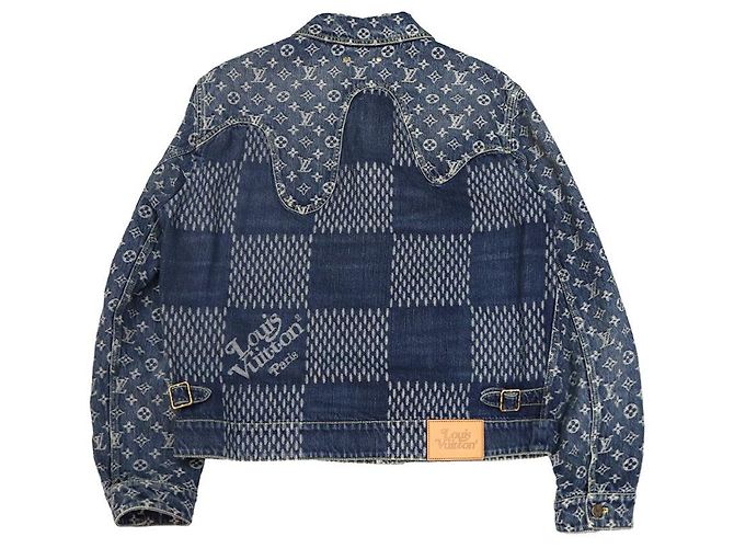 Louis Vuitton Monogramm-Denim-Jacke Blau - Ansicht 2