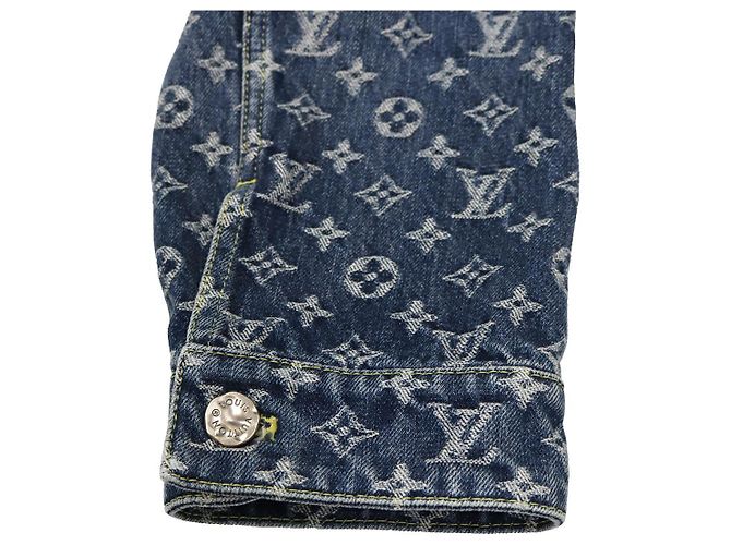 Louis Vuitton Monogramm-Denim-Jacke Blau - Ansicht 3