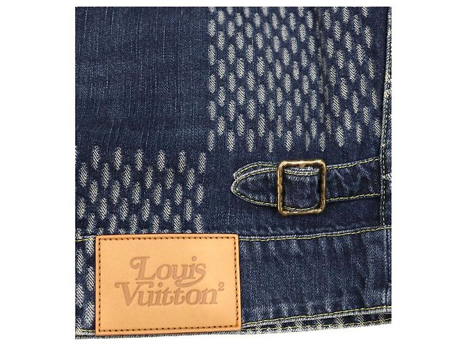 Louis Vuitton Monogramm-Denim-Jacke Blau - Ansicht 4
