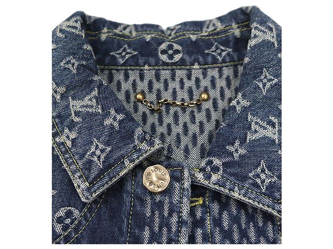 Louis Vuitton Monogramm-Denim-Jacke Blau - Ansicht 5