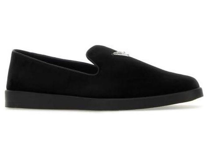 Prada Mocassini in suede con logo a triangolo Nero - vista 5