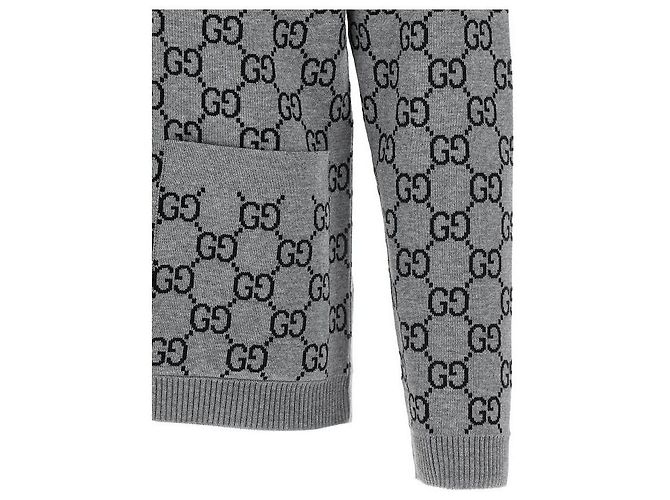 Gucci Reversibler GG Woll-Jacquard-Cardigan - Ansicht 8