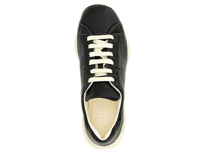 Prada Nappa-Leder-Sneaker Schwarz - Ansicht 7
