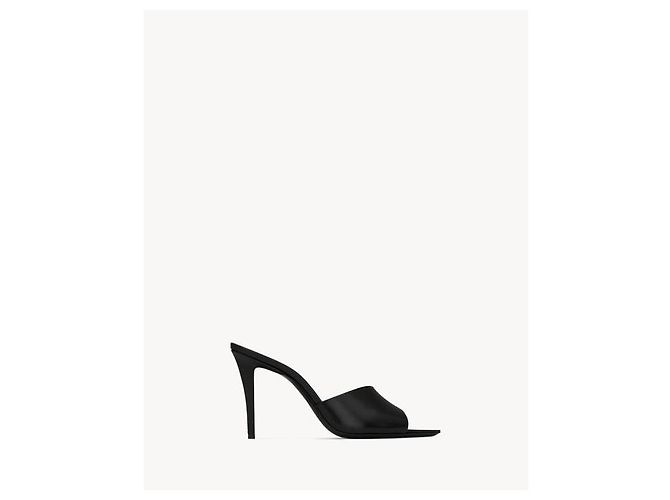 Saint Laurent Mule ROMY en cuir lisse AACSQ Noir - vue 5