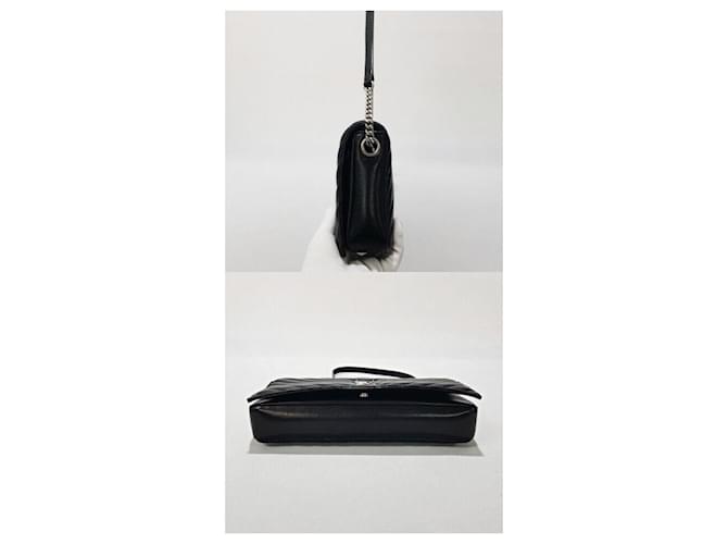 Saint Laurent Borsa a Spalla Kate Monogram Nero - vista 4
