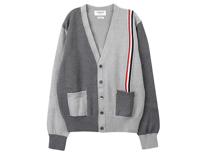 Thom Browne Cardigan mit V-Ausschnitt Braun - Ansicht 3