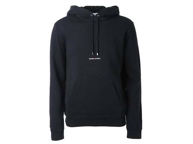 Saint Laurent Logo Signature Crop Hoodie - Ansicht 3