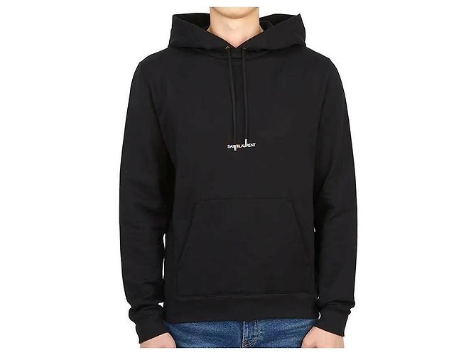 Saint Laurent Logo Signature Crop Hoodie - Ansicht 4