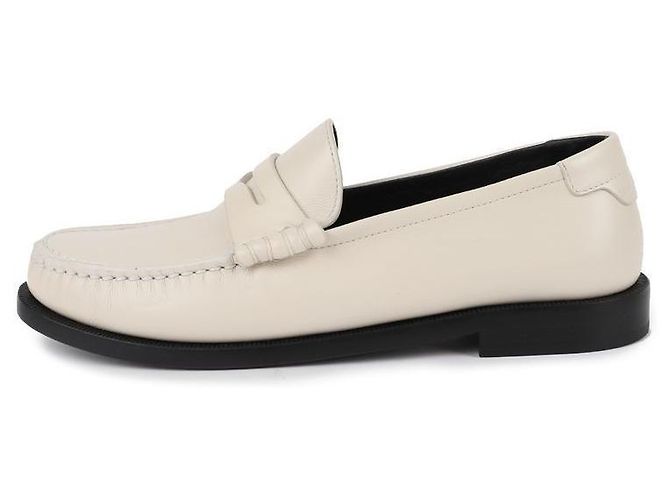 Saint Laurent Mocasines Monogram Blanco - vista 6