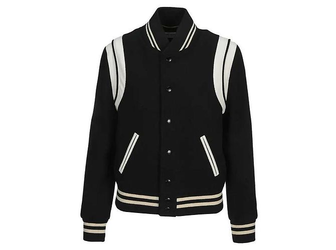 Saint Laurent Teddy Bomberjacke Schwarz - Ansicht 4