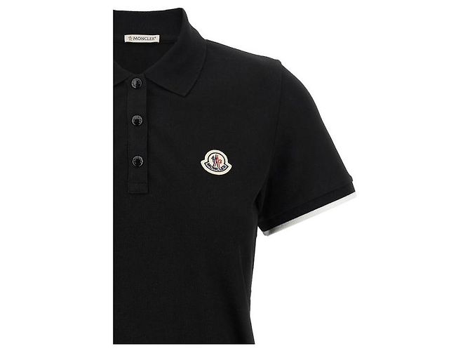 Moncler Polo aus Baumwoll-Piqué mit Logo-Patch Schwarz - Ansicht 6
