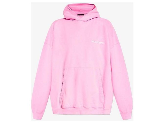 Balenciaga Sudadera oversized con estampado de logo Rosa - vista 4