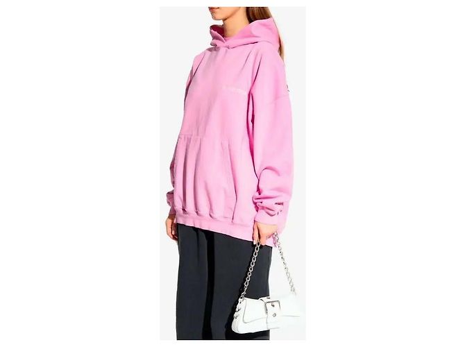 Balenciaga Sudadera oversized con estampado de logo Rosa - vista 6