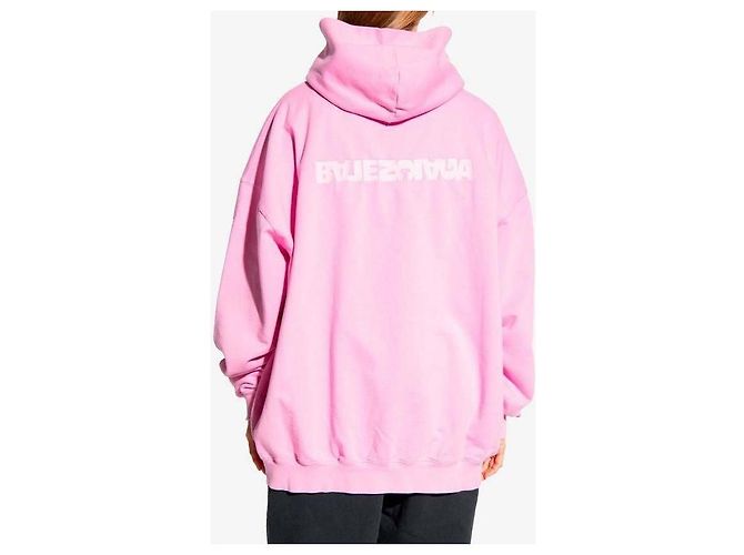 Balenciaga Sudadera oversized con estampado de logo Rosa - vista 7