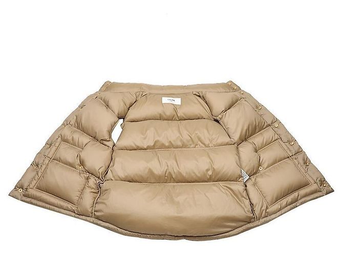 Céline Chaleco acolchado de cuello alto con parche de logo y botones a presión - vista 5