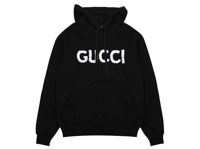 Gucci Hoodie aus Baumwolljersey mit bestickten Details Schwarz - Ansicht 4