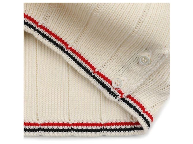 Thom Browne Suéter de manga larga de canalé Blanco - vista 9