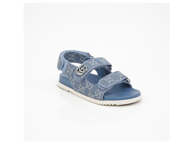 Gucci Double Sandalen Blau - Ansicht 2
