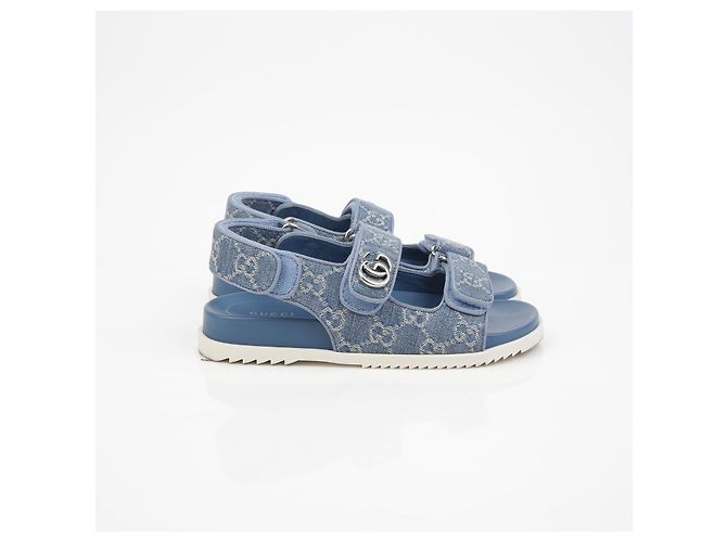 Gucci Double Sandalen Blau - Ansicht 3