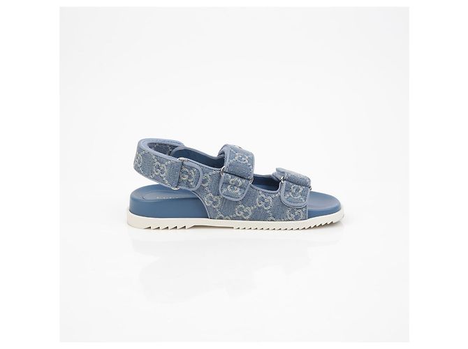 Gucci Double Sandalen Blau - Ansicht 7