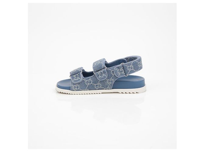 Gucci Double Sandalen Blau - Ansicht 8