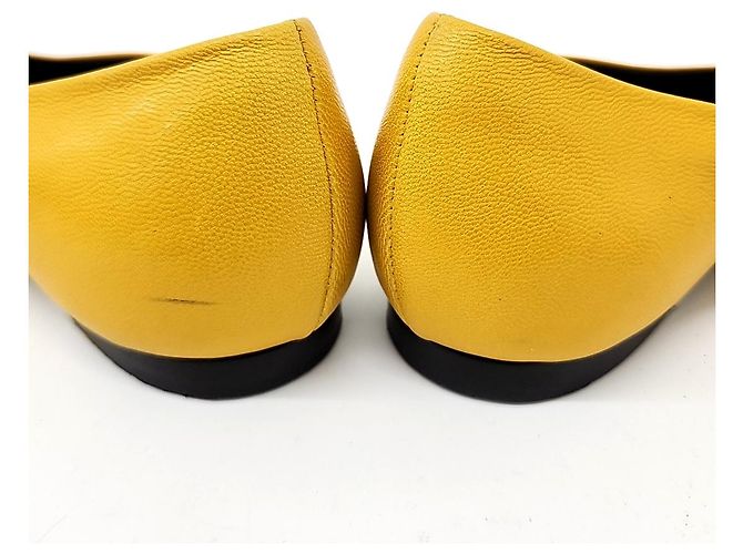 Scarpe flat Hermès Bilbao Giallo - vista 3