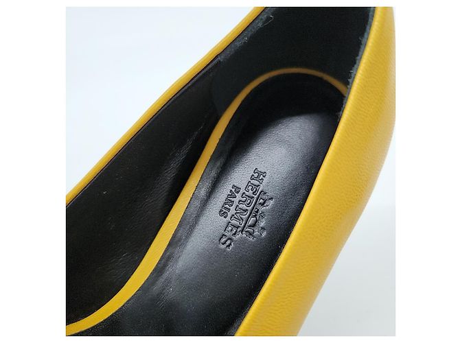Scarpe flat Hermès Bilbao Giallo - vista 6