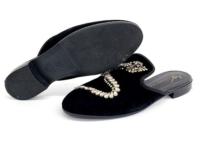 Giuseppe Zanotti Velvet Mules - Ansicht 4