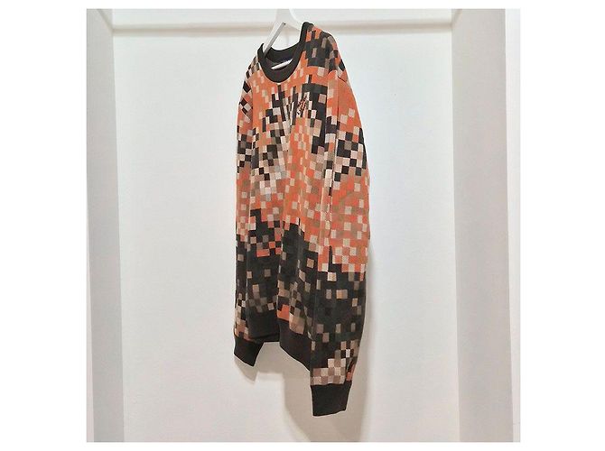 Louis Vuitton Jacquard Cotton Pullover Knit Orange - view 2