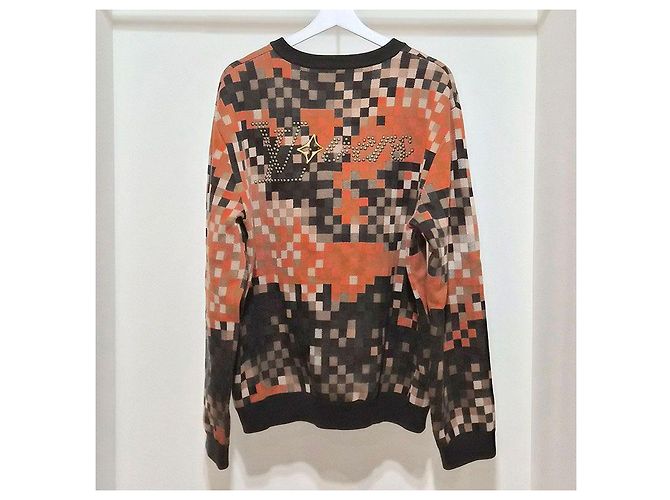 Louis Vuitton Jacquard Cotton Pullover Knit Orange - view 3