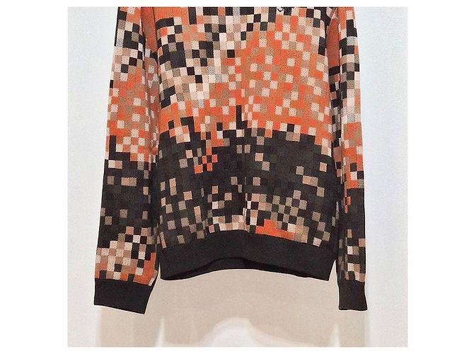Louis Vuitton Jacquard Cotton Pullover Knit Orange - view 5
