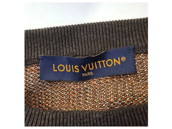 Louis Vuitton Jacquard Cotton Pullover Knit Orange - view 6