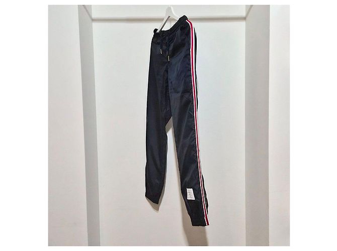 Thom Browne Pantaloni da jogging con strisce RWB in ripstop Blu - vista 2