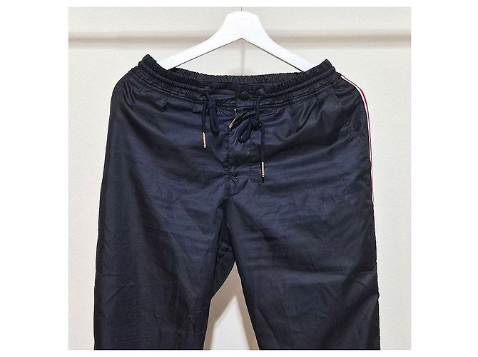 Thom Browne Pantaloni da jogging con strisce RWB in ripstop Blu - vista 4