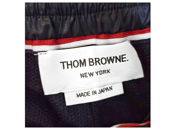 Thom Browne Pantaloni da jogging con strisce RWB in ripstop Blu - vista 6