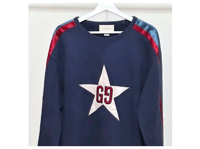 Gucci GG Star Rundhals-Sweatshirt Blau - Ansicht 4