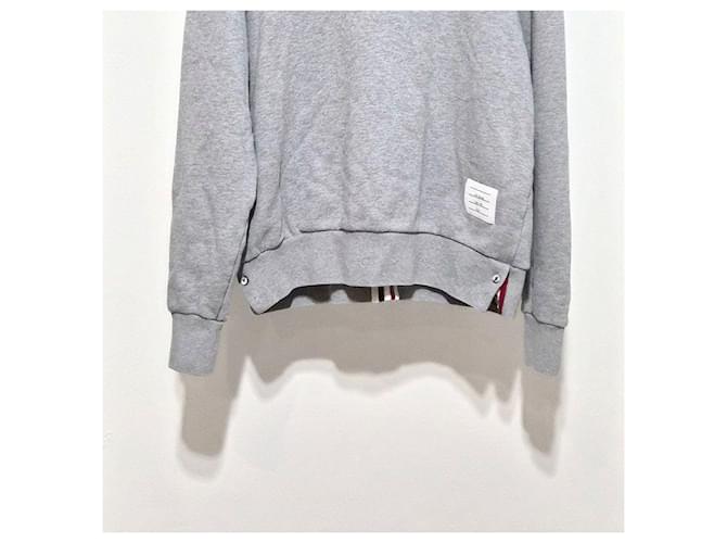 Thom Browne Felpa Classic Loopback Stripe Marrone - vista 5